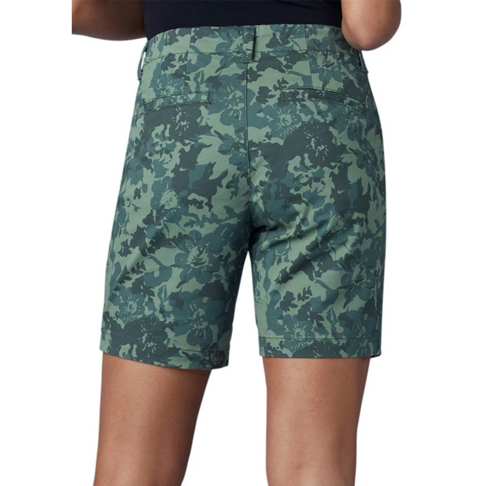 Lee Green Floral Camo Chino Shorts Mid Rise Stretch Summer Size 14 - Picture 4 of 10